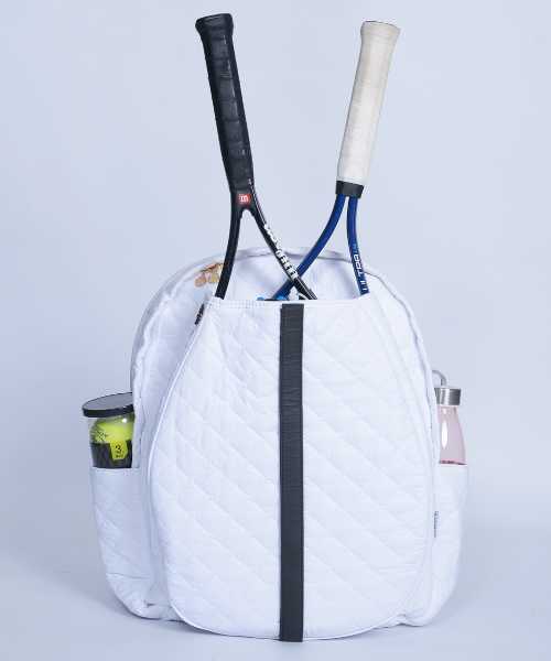 Ultimate White Tennis Bag — studio still